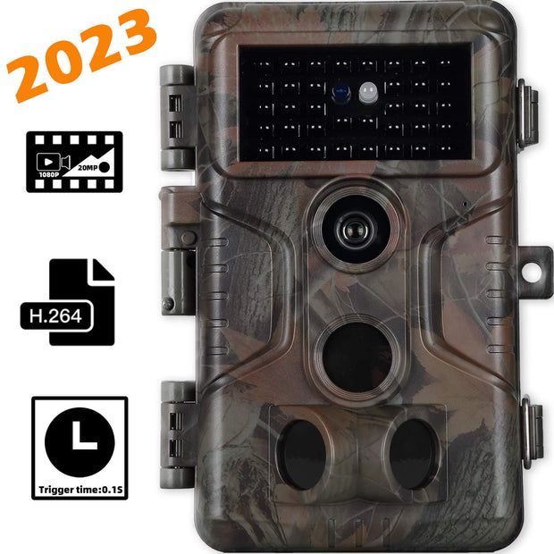 8-Pack Camouflage Game Trail Wildlife Cameras 32MP 1296P Video 100ft Night Vision Motion Activated 0.1S Trigger Speed Waterproof No Glow