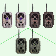 2-Pack Bluetooth Wireless WIFI Game Trail Cameras for Wildlife Observation & Home Backyard Security Night Vision Motion Activated Waterproof | A350W Green