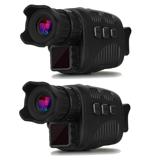 2-Pack Digital Night Vision Monocular Goggles for Night Observing, Surveillance, and Spotting, Take Photo & Video from 200m in Darkness