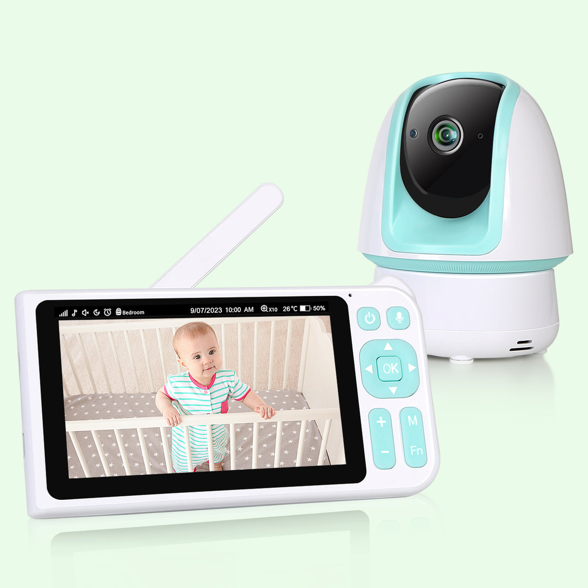 Light Cyan Baby Monitor