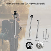 Wildlife camera mount, thick foldable stainless steel mount, 360° adjustable, universal thread connection 1/4''-20 (6 mm) for solar panel, night fishing lights