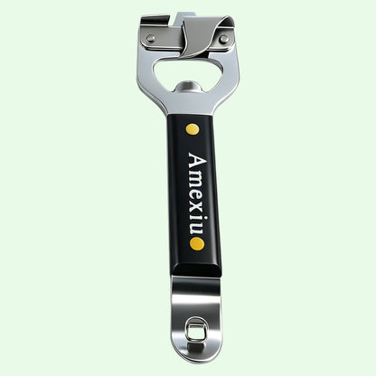 Amexiu Bottle openers, electric and non-electric - Manual Can Opener - Versatile 4-In-1 Can Opener for Kitchen Restaurants and Camping Trips