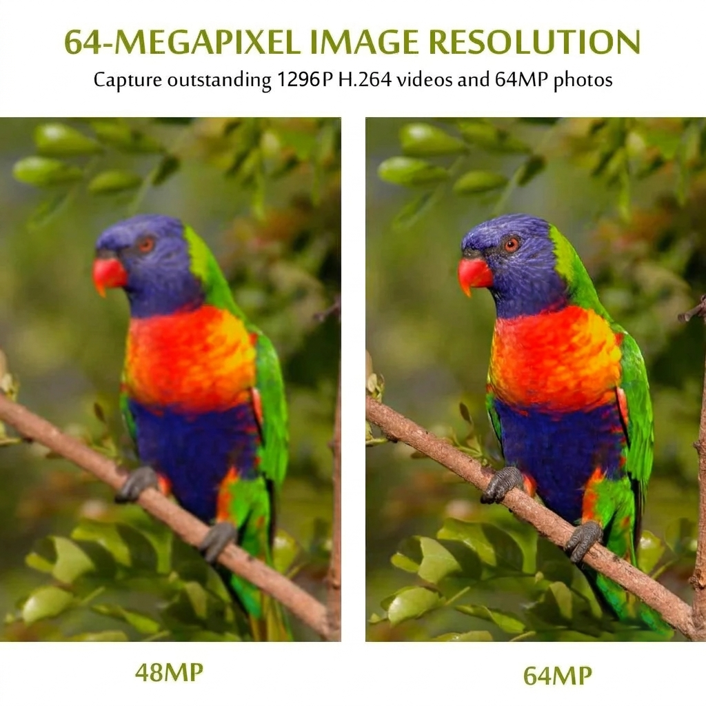 4-Pack 64MP 1296P Video Game Trail Observing Wildlife Cameras Night Vision No Glow 0.1S Trigger Motion Activated Stealthy Camouflage | A262
