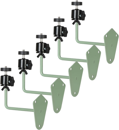5-Pack Security Camera Wall Mount Bracket, 360° Swivel 90° Tilt Rust-Resistant for Ring Stick Up Cam, eufyCam, Solar Cams, Indoor Outdoor Weatherproof (Green)