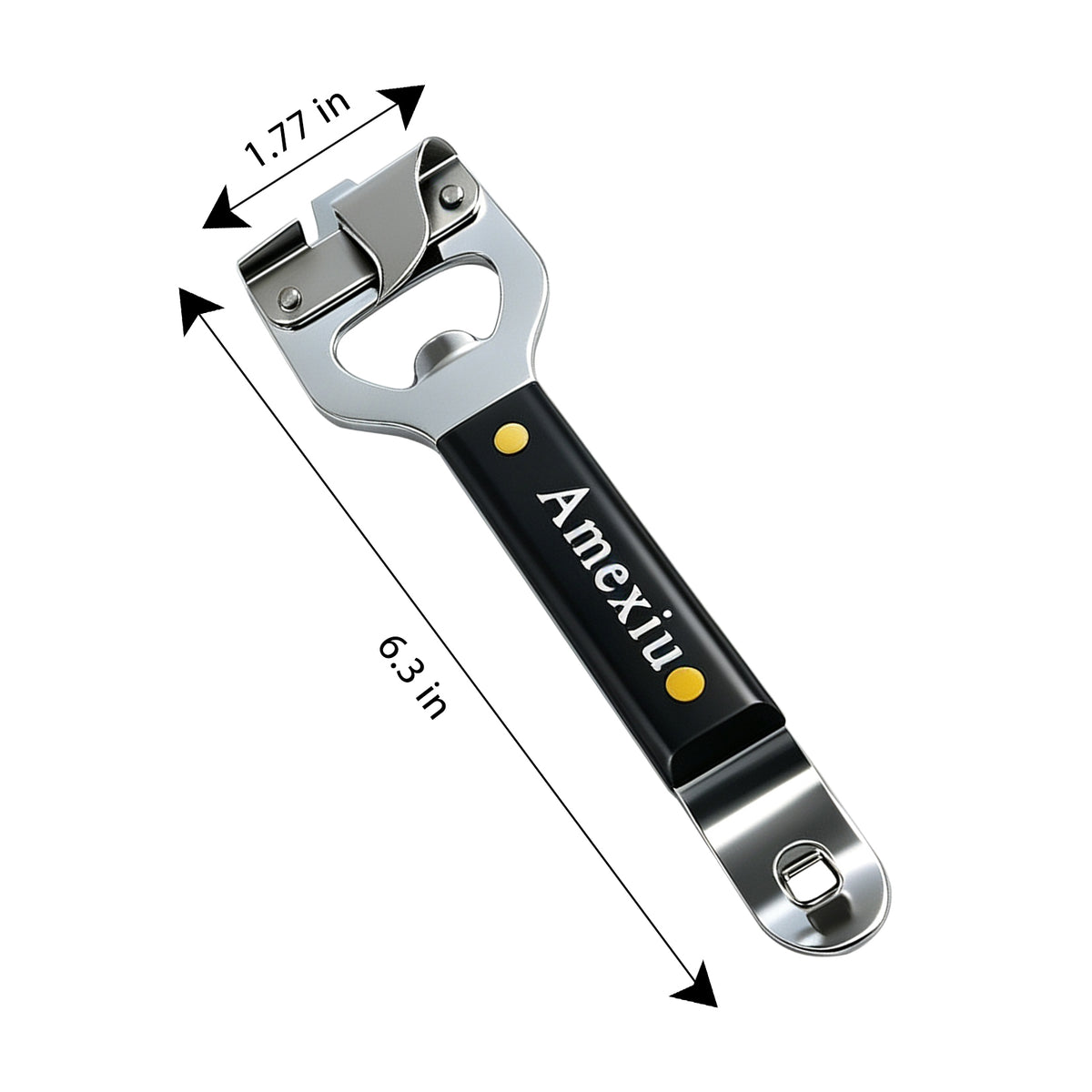 Amexiu Bottle openers, electric and non-electric - Manual Can Opener - Versatile 4-In-1 Can Opener for Kitchen Restaurants and Camping Trips
