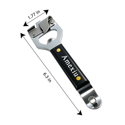 Amexiu Bottle openers, electric and non-electric - Manual Can Opener - Versatile 4-In-1 Can Opener for Kitchen Restaurants and Camping Trips