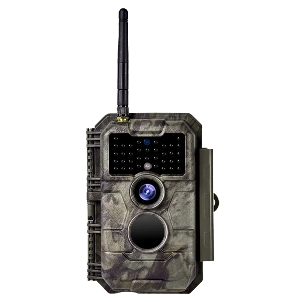 Wireless Bluetooth WiFi 64MP 1296P Game Trail Deer Camera Night Vision Motion Activated Stealthy Camouflage for Wildlife Observing, Home Security | W600 Oak Brown