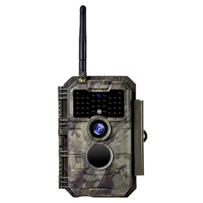 Wireless Bluetooth WiFi 64MP 1296P Game Trail Deer Camera Night Vision Motion Activated Stealthy Camouflage for Wildlife Observing, Home Security | W600 Oak Brown