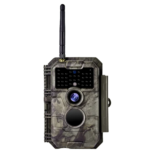 Wireless Bluetooth WiFi 64MP 1296P Game Trail Deer Camera Night Vision Motion Activated Stealthy Camouflage for Wildlife Observing, Home Security | W600 Oak Brown