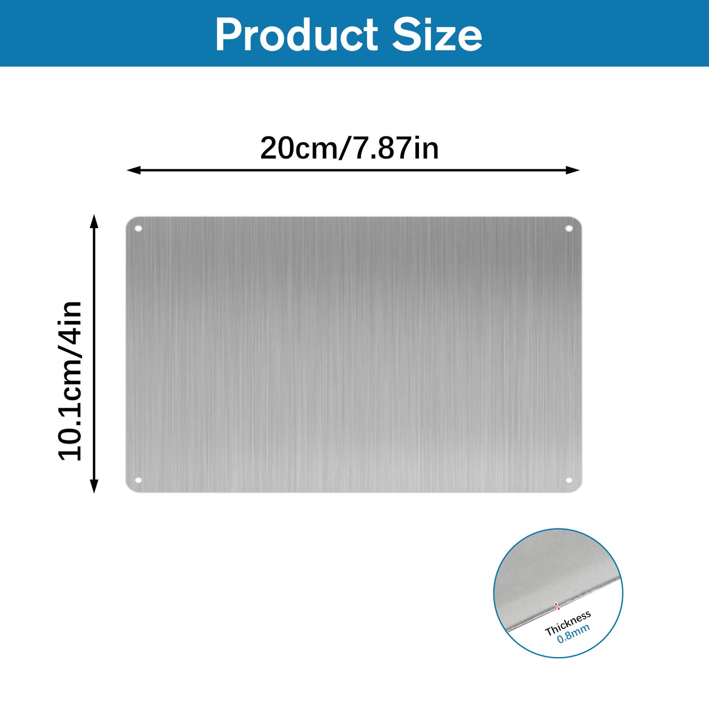 Afuven 5Pcs Signboards of metal Sign, 0.85mm Thick Aluminum Plate with Protective Film, Pre-Drilled Holes for Easy DIY Sign Making, Metal Sheet for Crafting & Industrial Use