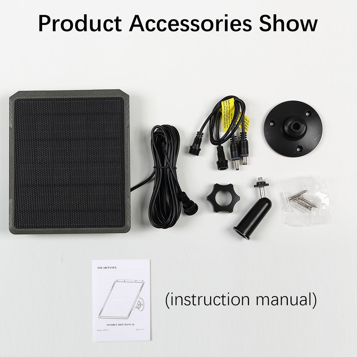 Solar Panel Wildlife Camera Solar Charger 5200 mAh/3.7V, Supports 6V/9V/12V Output, 1.7/2.1mm DC Connector for Wildlife Camera Battery and Other Small Devices | SP350