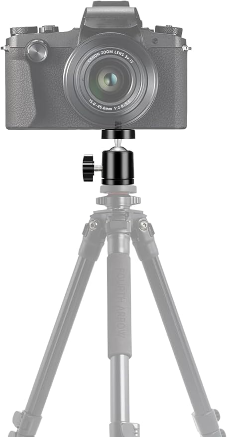 Universal 1/4" Mini Ball Head Screw Tripod Mount, 3 Pack 360 Degree Rotating Panoramic Mount Base Adapter for DSLR Cameras HTC Vive Tripods Monopods Camcorder Light Stan