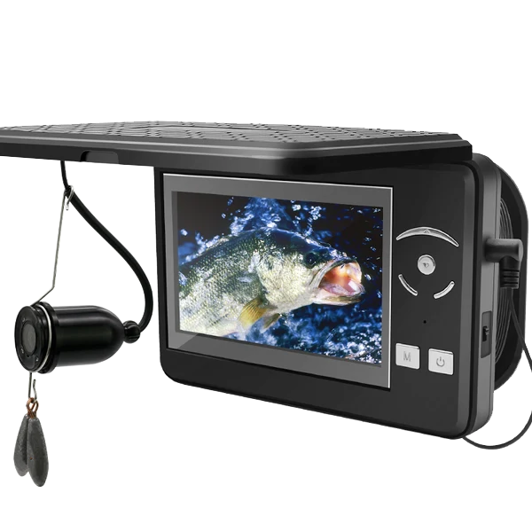 Underwater Fishing Camera, Portable Fish Finder Camera HD 1000 TVL Infrared LED Waterproof Camera with 4.3 Inch LCD Monitor for Ice Lake Sea Boat Kayak Fishing F431B