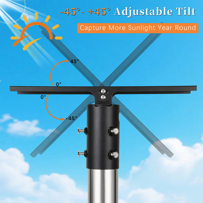 Solar Panel Pole Top Mount for 5W-50W, for Panels Width Up to 16.5"