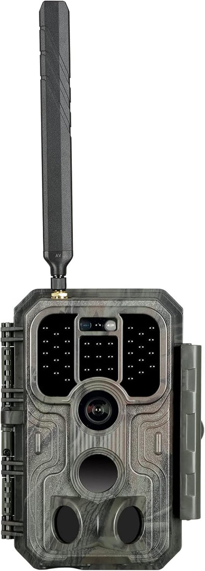 4G LTE Cellular Game & Trail Camera 48MP 1296P 100ft Night Vision Motion Activated Waterproof with SIM Card Sends Picture to Cell Phone | A390G Oak Brown
