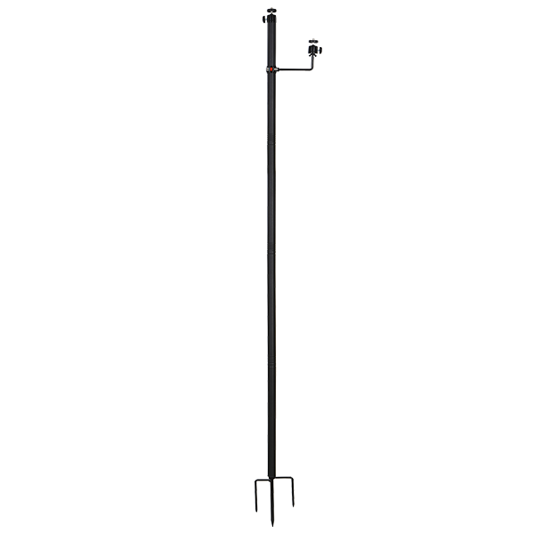 4.7 Ft Trail Camera Stake for 2 Devices, Heavy Duty Game Cam Mounting Post with 360° Rotatable 1/4" Ball Head Mount Stand