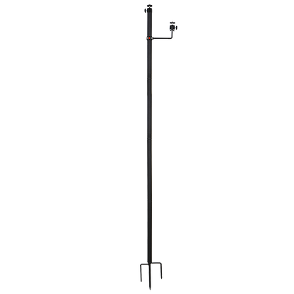 4.7 Ft Trail Camera Stake for 2 Devices, Heavy Duty Game Cam Mounting Post with 360° Rotatable 1/4" Ball Head Mount Stand