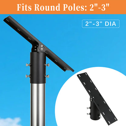 Solar Panel Pole Top Mount for 5W-50W, for Panels Width Up to 16.5"