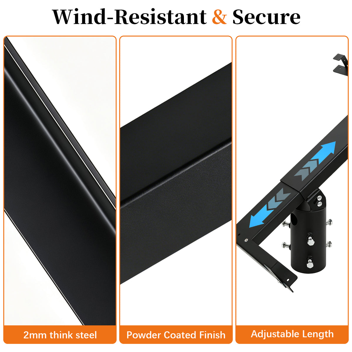 Adjustable Solar Panel Pole Mount for 20W-150W Panels