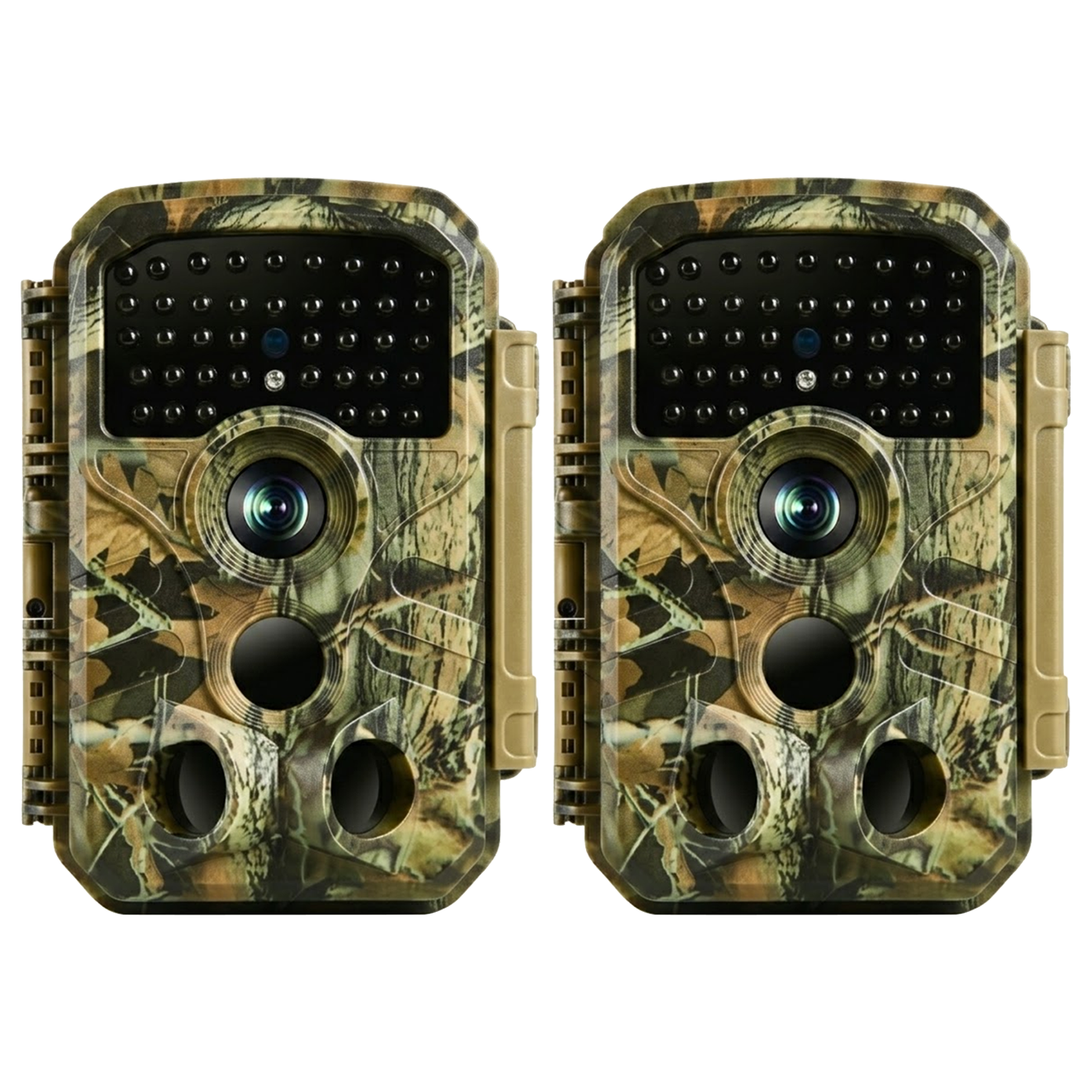 2-Pack Trail & Game Camera 64MP Photo 4K Video 100ft No-Glow Night Vision 0.1s Trigger Speed Waterproof for Wildlife Scouting | T306 Olive Green Camouflage