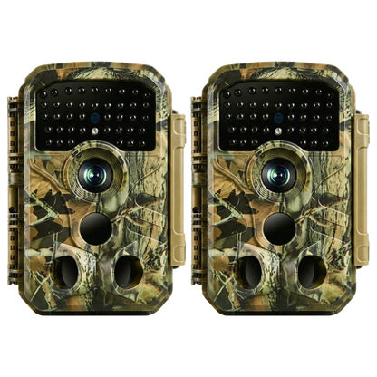 2-Pack Trail & Game Camera 64MP Photo 4K Video 100ft No-Glow Night Vision 0.1s Trigger Speed Waterproof for Wildlife Scouting | T306 Olive Green Camouflage