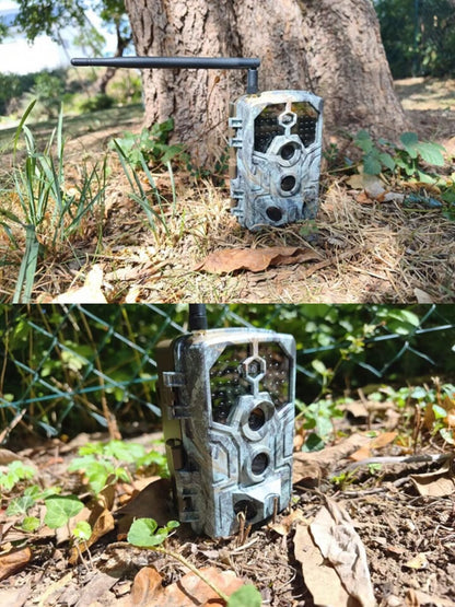 WiFi Game & Trail Camera 64MP 4K Video with 100ft No-Glow Night Vision  Waterproof 0.1s Trigger Speed for Wildlife & Backyard Security | A106W Driftwood Bark
