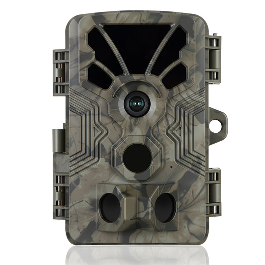 4K Video 64MP Photo Trail Camera with Audio, 100ft Night Vision Motion Activated Game Cam, 0.1s Trigger IP66 Waterproof for Wildlife Monitoring | A106 Driftwood Bark