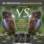 2-Pack A280 Trail Game Deer Cameras 64MP Photo 2304x1296P MP4 Video 100ft Night Vision No Glow 0.1S Trigger Motion Activated Waterproof Time Lapse