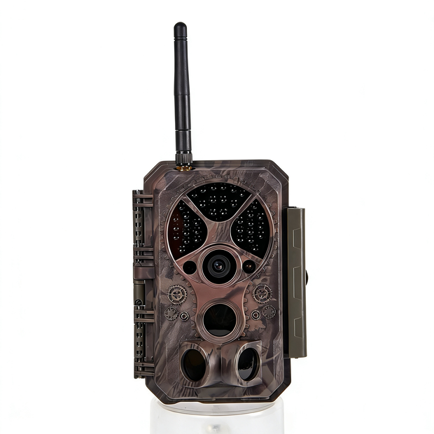 Bluetooth WIFI Game & Trail Camera Security Camera 64MP Picture 1296P Video Black Flash Wildlife Cam Night Vision Motion Activated Waterproof | A350W Red