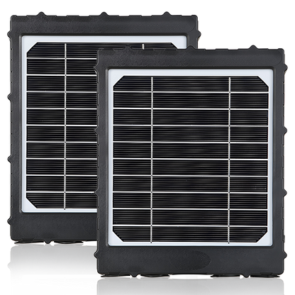 2-Pack Solar Panel Kit 12V/6V/9V with 8000mAH Rechargeable Lithium Battery, Outdoor Waterproof for All Wildlife Game & Trail Cameras | BL8000