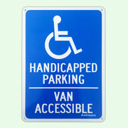 Aoersaea Handicap Parking Sign, Handicapped Sign, 10"x 7" .040 Rust Free Aluminum – Reflective, UV Protected and Weatherproof