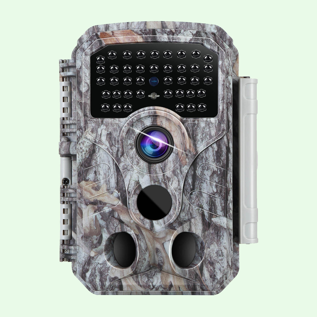 T306 Grey 1296P Video 32MP Photo Trail Camera, 100ft No-Glow Night