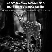 Game & Trail Camera 1296P Video & 32MP Photo with 100ft Night Vision Motion Activated 0.1s Trigger Speed Waterproof for Home Security, Outdoor Wildlife Scouting | T306 Green