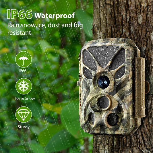 2-Pack 4K 30fps Video 32MP Photo Trail Camera, 100ft Night Vision Game Cam, 0.1s Trigger Speed IP66 Waterproof for Wildlife Scouting | T326 Matte Olive Drab