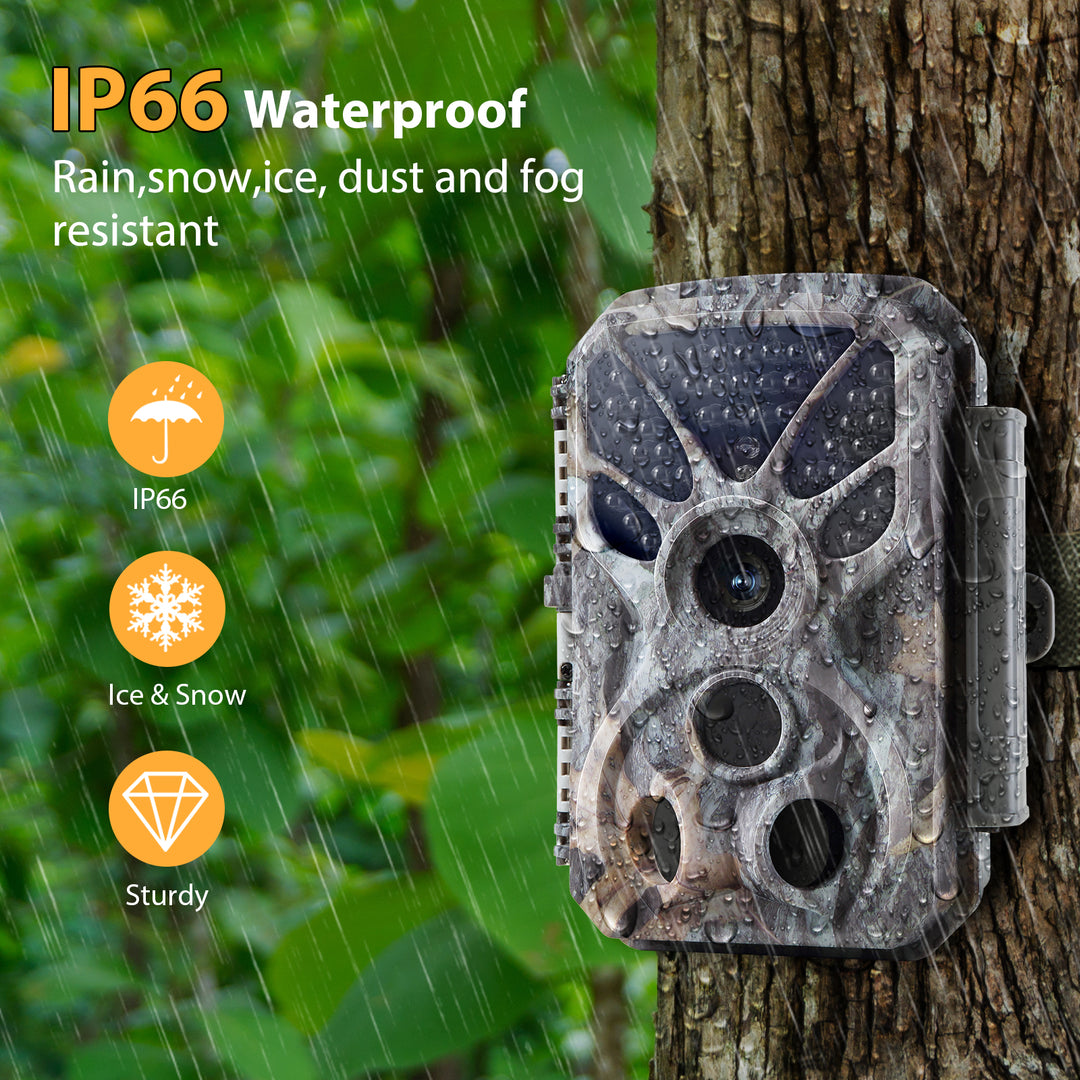 4K 2160P 30fps Video 32MP Photo Trail Camera with Audio and Motion