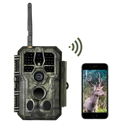 Bluetooth WIFI Trail Cameras 64MP 1296P for Wildlife Observing & Home or Backyard Security Night Vision Motion Activated Waterproof | A280W Matte Olive Drab
