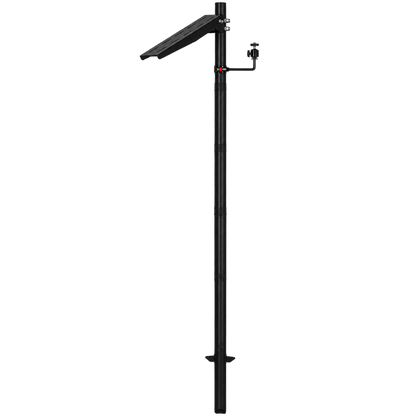 Solar Camera Mount Pole(7.8' Tall) for 5W-25W Panels, Steel Ground Stake