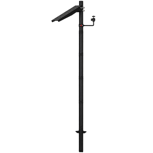 Solar Camera Mount Pole(7.8' Tall) for 5W-25W Panels, Steel Ground Stake