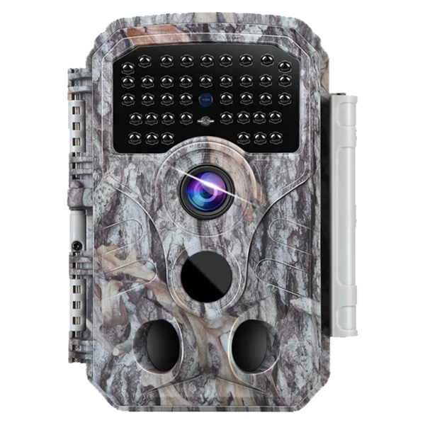 32MP Photo 1296P Video Trail Camera, 100ft No-Glow Night Vision Game Cam, 0.1s Trigger Speed Waterproof for Backyard Security | T306 Driftwood Bark