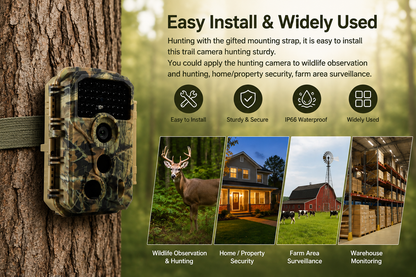 Trail & Game Camera 32MP 1296P 100ft 0.1s Trigger Speed No-Glow Night Vision Waterproof for Wildlife Scouting | T306 Matte Olive Drab