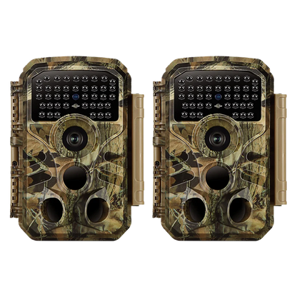 2-Pack Trail Camera 32MP Photo 1296P Video , 100ft Night Vision Game Cam, 0.1s Trigger Speed Waterproof for Wildlife Scouting | T306 Matte Olive Drab