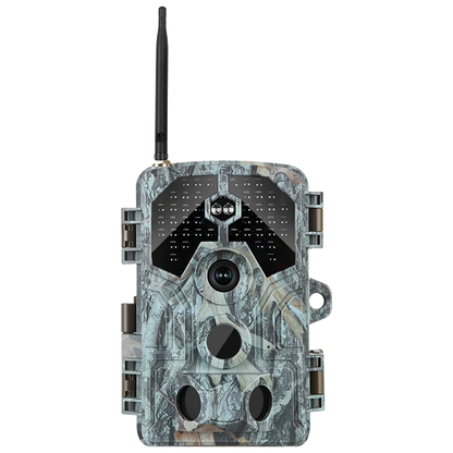 4K WiFi 64MP Trail Camera with 100ft No-Glow Night Vision, 0.1s Trigger Speed Waterproof Game Cam for Wildlife & Backyard Security | A106W Driftwood Bark