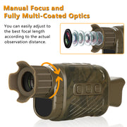 Night Vision Monocular Digital Camera Goggle 1080P Full HD 984ft Viewing Range Day & Night Viewing for Camping, Surveillance, wildlife Observing