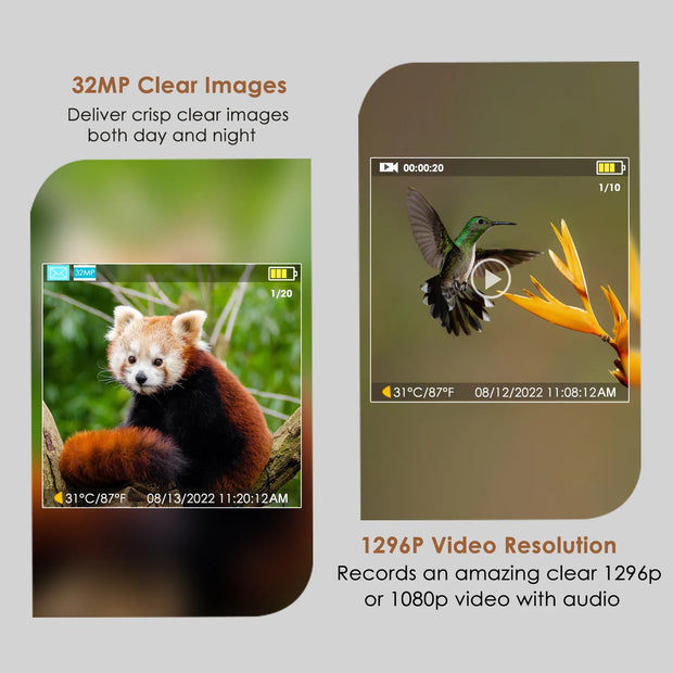 4G LTE Cellular Game & Trail Camera 32MP 1296P 100ft Night Vision Motion Activated Waterproof Sends Picture to Cell Phone | 390GA