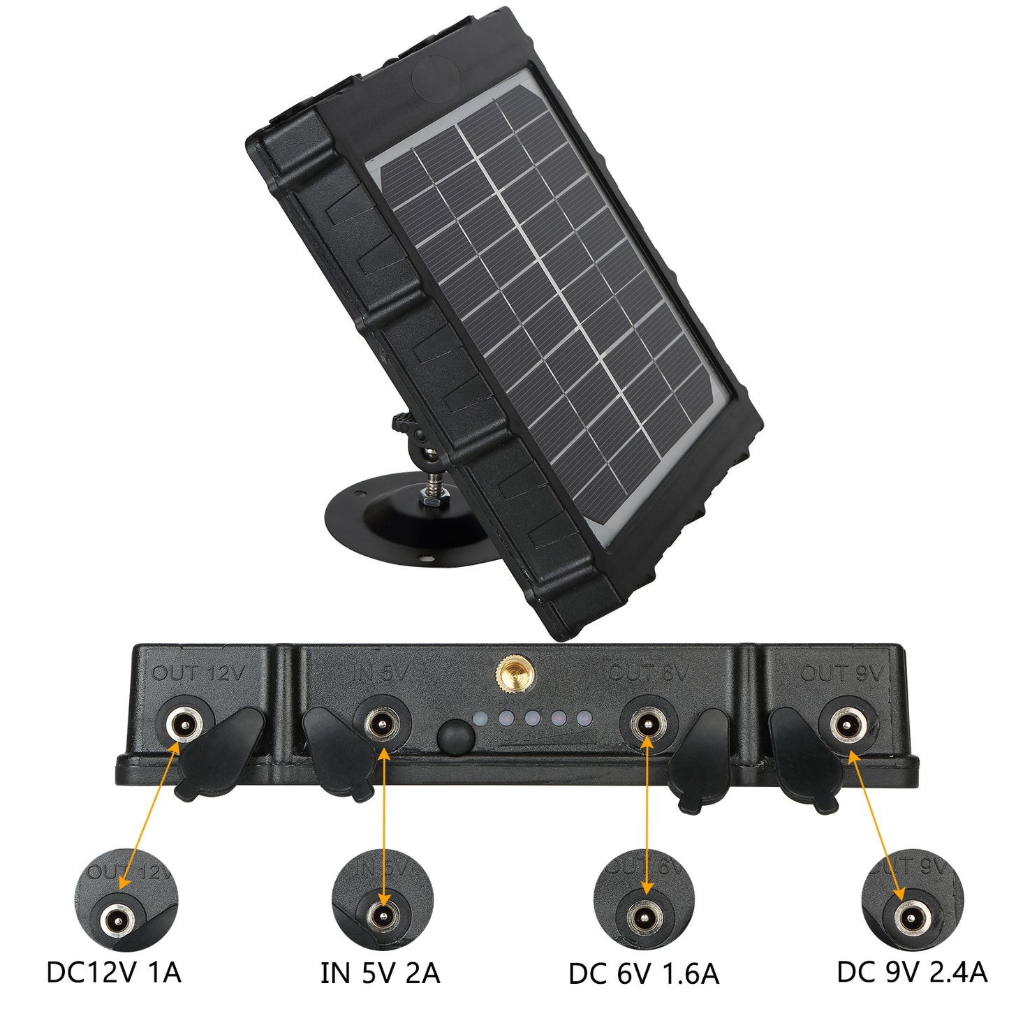 Solar Panel Kit 12V/6V/9V with 8000mAH Rechargeable Lithium Battery, Outdoor Waterproof for All Wildlife Cameras, Game & Trail Cameras | BL8000