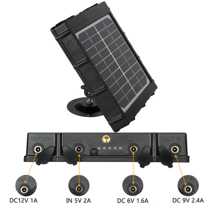 Solar Panel Kit 12V/6V/9V with 8000mAH Rechargeable Lithium Battery, Outdoor Waterproof for All Wildlife Cameras, Game & Trail Cameras | BL8000