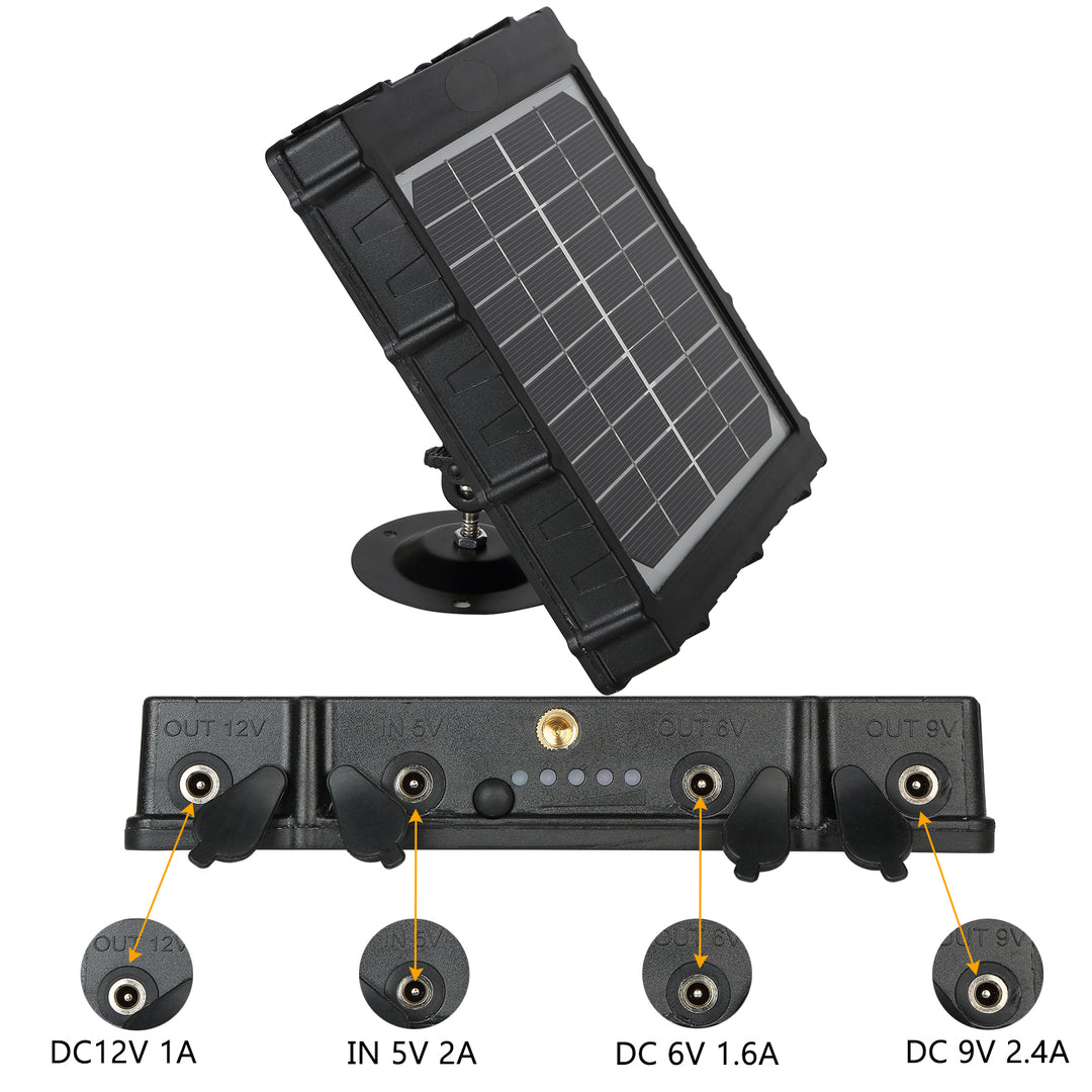 Trail Cameras Solar Panel, 12V Output Solar Panel Kit With 5000