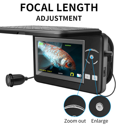 Underwater Fishing Camera, Portable Fish Finder Camera HD 1000 TVL Infrared LED Waterproof Camera with 4.3 Inch LCD Monitor for Ice Lake Sea Boat Kayak Fishing F431B