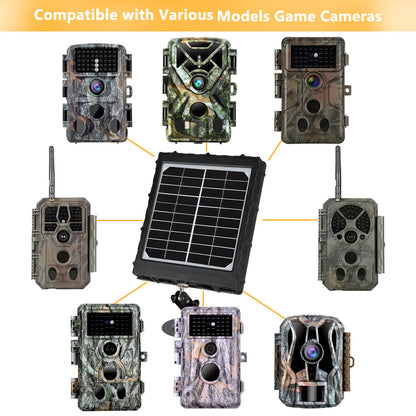 Solar Panel Kit 12V/6V/9V with 8000mAH Rechargeable Lithium Battery, Outdoor Waterproof for All Wildlife Cameras, Game & Trail Cameras | BL8000
