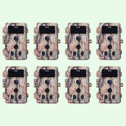 8-Pack Game Trail Wildlife Observing Deer Cameras 32MP 1296P Video with Night Vision Motion Activated No Glow Infrared Waterproof | A262